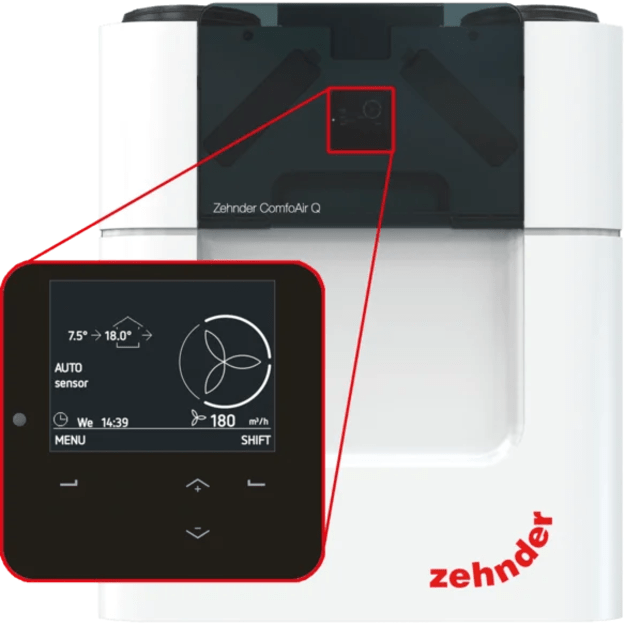 Zehnder ComfoAir Q 450 ERV plokštelinis rekuperatorius